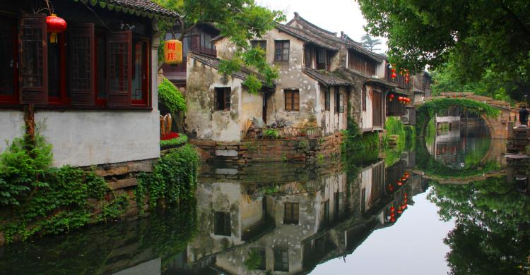 Zhouzhuang, villa flotante