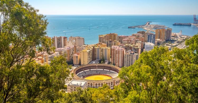 Vista panorámica de Málaga