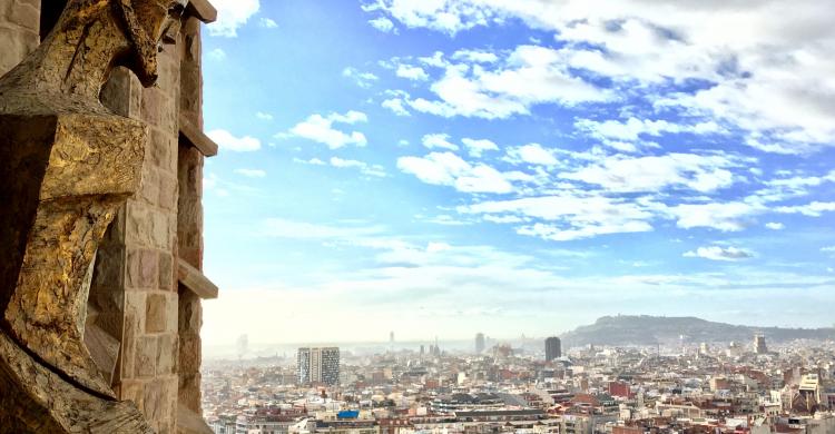 Vista desde la torre de la Sagrada Familia