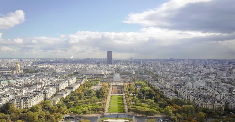 Los Campos Elíseos desde la Torre Eiffel