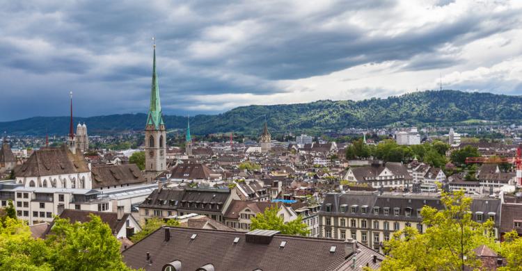 Vistas de la ciudad desde el Zurichberg