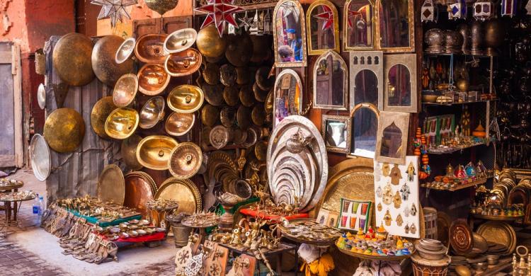 Artesanías en los zocos de Marrakech