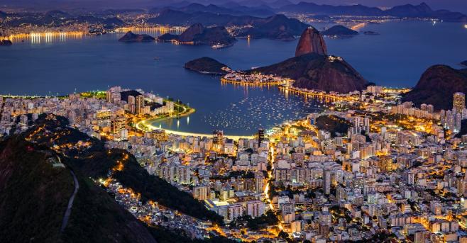 Vista panorámica de Río y la Bahía de Guanabara