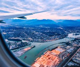 Vistas llegando al Aeropuerto de Vancouver