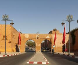 Muralla en la entrada a la Medina de Marrakech