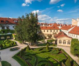Vista aérea del jardín Vrtba, Praga