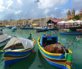 Pueblo pesquero de Marsaxlokk, en Malta