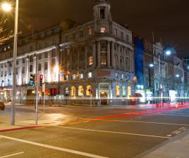 O`Connell Street de noche, Dublín