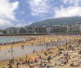 Playa de La Concha, en San Sebastián