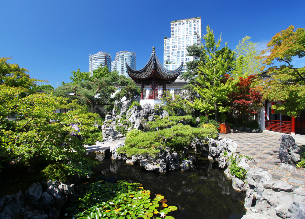 Jardín chino en el Chinatown de Vancouver