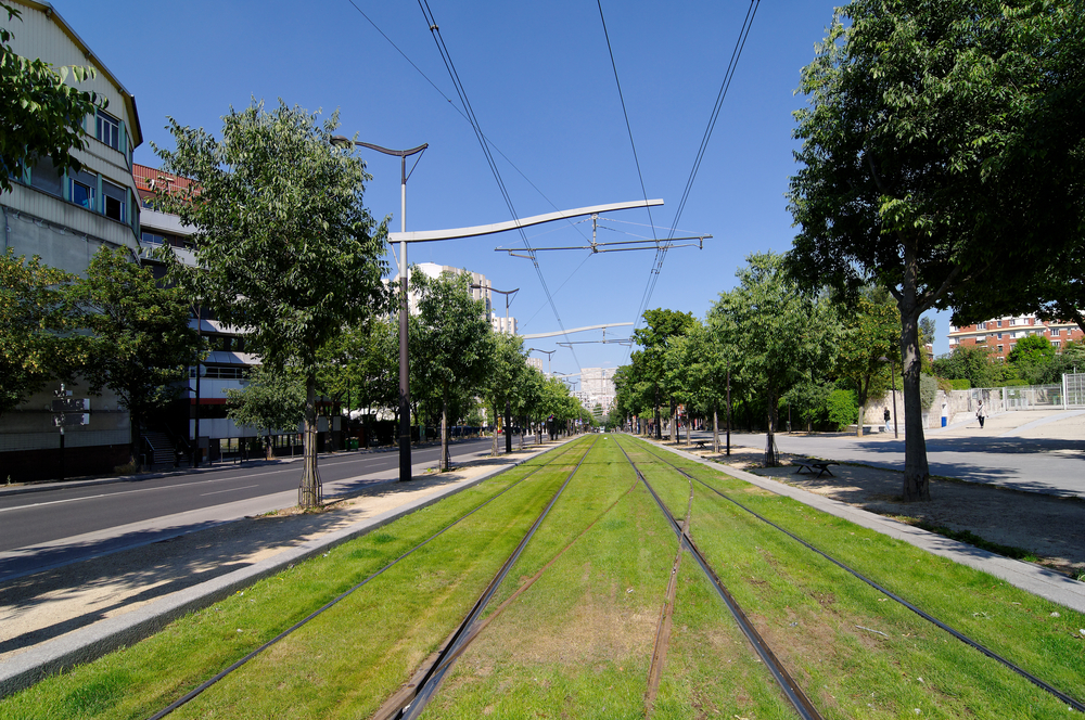 Vías del tranvía de París