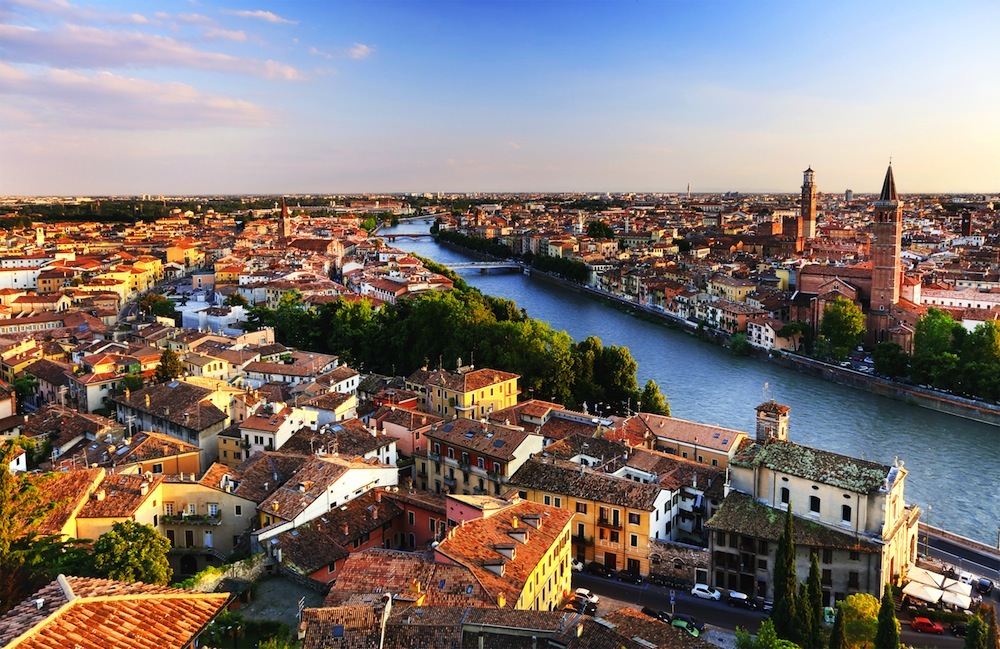 Vista panorámica de Verona 