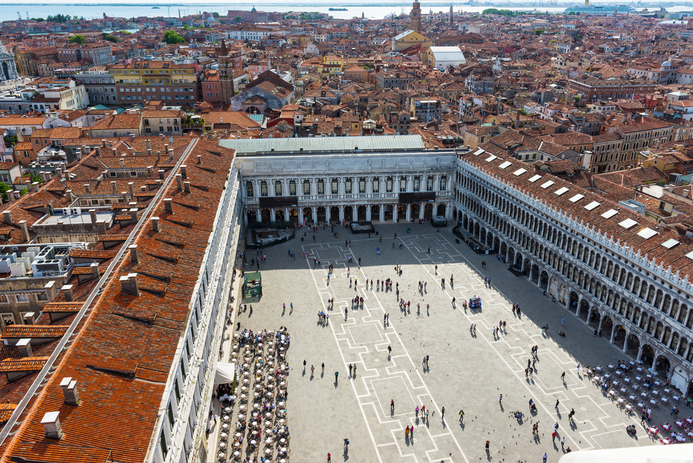 Vista aérea de la Plaza San Marcos