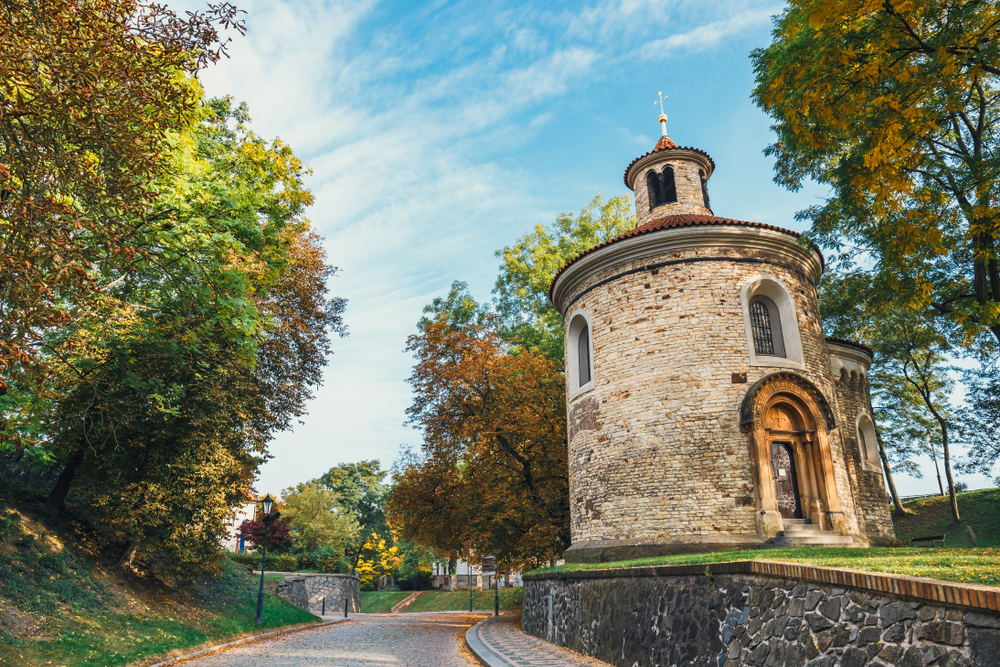 Antigua rotonda de San Martín en Vysehrad, cerca de Praga